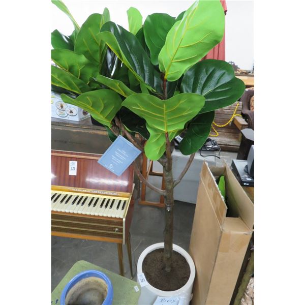 CG Hunter Lifelike Potted Fiddle Leaf Fig Tree w/Extra Branch