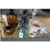 Image 2 : Shelf Lot of Asst. Vases, Clay Pitcher, Figurines