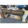Image 1 : Distressed Floral Motif 2 Tier Hall Table