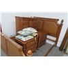 Image 1 : Carved Mahogany King Bed Frame, Highboy Dresser, 2 Nightstands