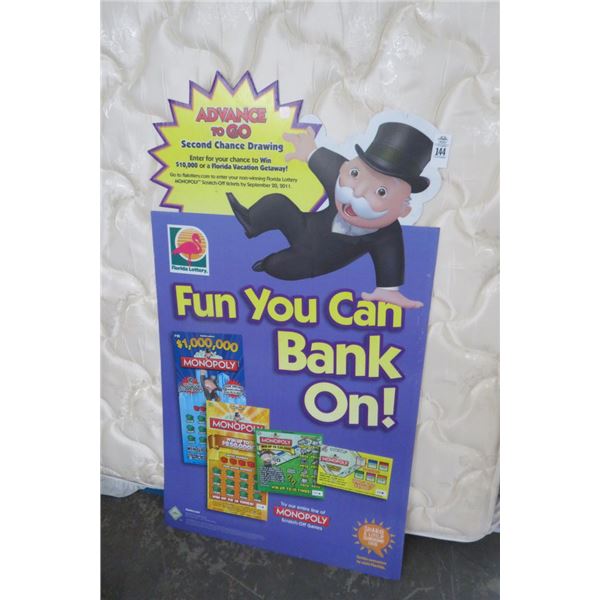 Florida Lottery Monopoly Cardboard Cut Out