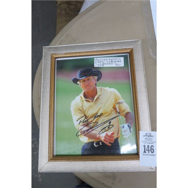 Framed Autographed Greg Norman Photo