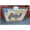 Image 1 : Framed Calcutta London Camel Postage Décor - 28" x 24"