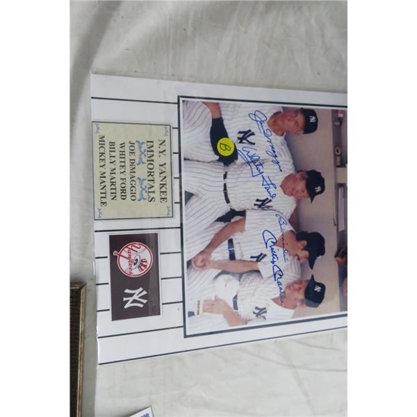 Yankee Legends Autographed Photo