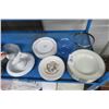 Image 1 : Shelf of Asst. China, Copper, Gecold Porcelain Figurine