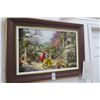 Image 1 : Thomas Kincaid Framed Snow White & The Seven Dwarfs Oil On Canvas w/COA -