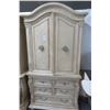 Image 1 : Pickled Oak 2 Over 3 Wardrobe Cabinet