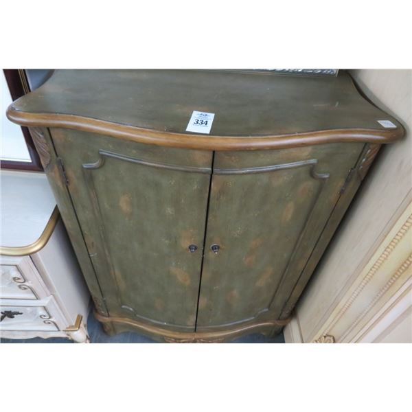 Green Painted 2 Door Cabinet