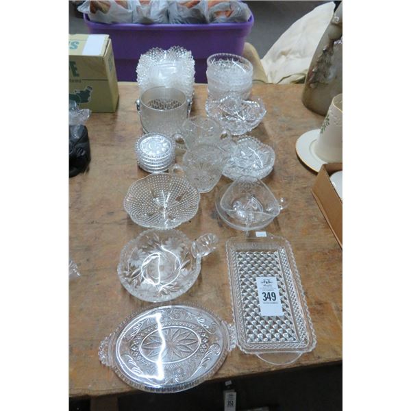 Asst. Pressed Glass Dishes & More