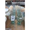 Image 1 : Wavy Blue/? Stems & Footed Dish