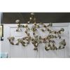 Image 1 : Lighted Metal Floral Wine Wall Décor