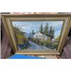 Image 2 : Framed Oil On Canvas Restaurant Scene House