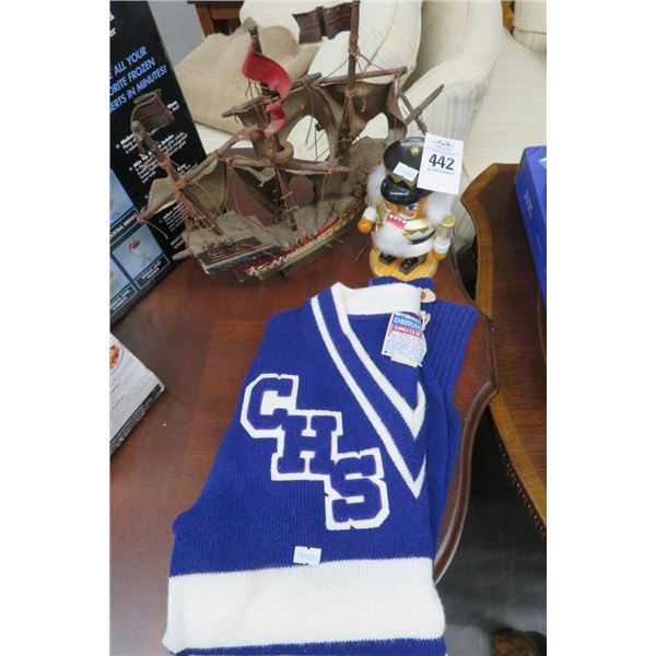Cheerleader Sweater, Tall Ship, Nut Cracker