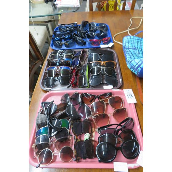 3-Trays of Designer Sunglasses - 3 X $