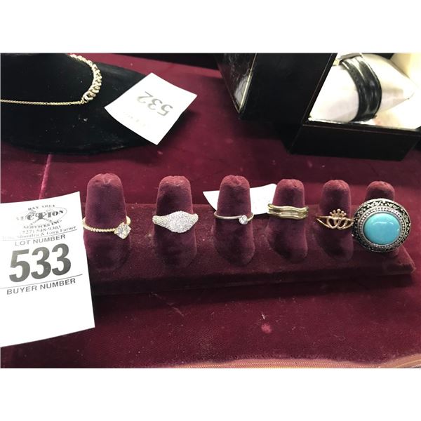 6-Fashion Rings - 6 X $