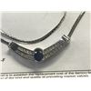 Image 2 : 14K WG Sapphire & Diamond Necklace w/1.12 CT Sapphire & 26 Round