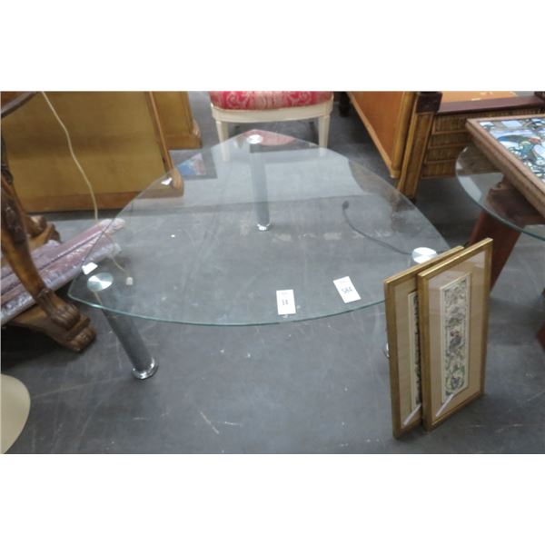 Contemporary Glass/Chrome Coffee Table