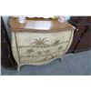 Image 1 : Palm Motif Bulbous 3 Drawer Dresser