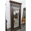 Image 1 : Mahogany Column 8' Mirror/Jewelry Cabinet - No Shipping