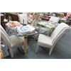 Image 1 : Beveled Glass Dining Table w/4 Chairs