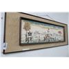 Image 1 : 50's Mixed Media French Street Scene Signed Miami Mid Century Artist