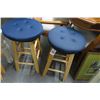 Image 1 : Padded Oak Stools (Pair)