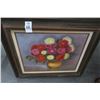 Image 1 : Framed Floral Still Life Oil - 25" x 28"