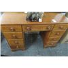 Image 1 : Maple Student Desk 9 Drawer
