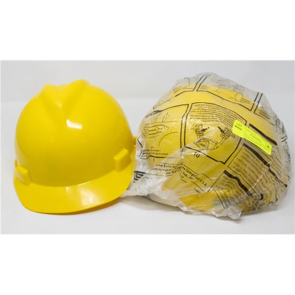 2 NEW YELLOW V-GUARD GREEN PROTECTIVE HELMETS