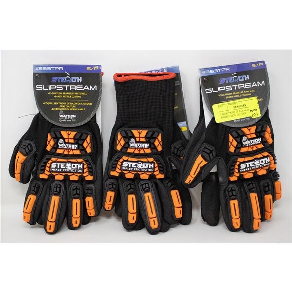 3 NEW PAIRS OF STEALTH IMPACT PROTECTION GLOVES