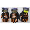 Image 1 : 3 NEW PAIRS OF STEALTH IMPACT PROTECTION GLOVES