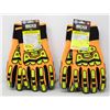 Image 1 : 2 PAIRS OF BDG IMPACT PERFORMANCE GLOVES A6 CUT