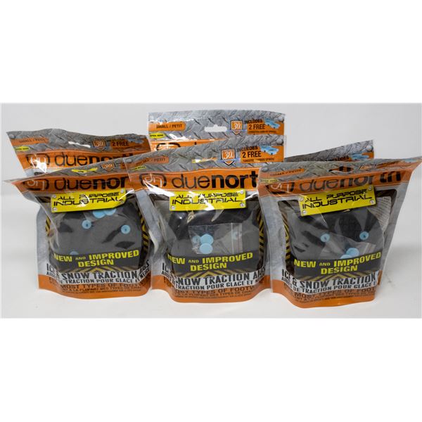 6 PACKS OF DUENORTH ICE & SNOW TRACTION AIDS