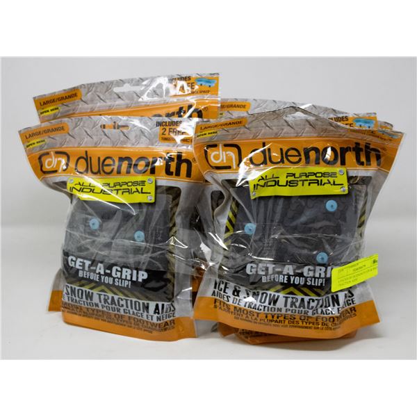 6 PACKS OF DUENORTH ICE & SNOW TRACTION AIDS