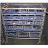 Image 1 : 6-TIER ROLLING WIRE METAL SHELF WITH PARTBINS &