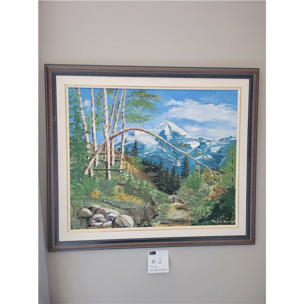 Framed Oil Painting on Canvas by Marjory Kennedy "Mountain Trail"
