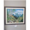 Image 1 : Framed Oil Painting on Canvas by Marjory Kennedy "Mountain Trail"