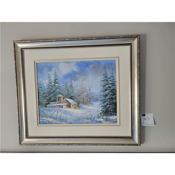 Framed Oil Painting on Canvas Signed by Artist