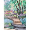 Image 2 : Framed Oil Painting on Canvas by Marjory Kennedy "Spring time in the Park"