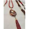 Image 4 : High End Fashion Jewellery - 2 Necklaces, 2 Brooches and 1 Pair of Earrings