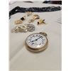 Image 2 : High End Fashion Jewelry - 5 Brooches, a Necklace & an Elgin Pocket Watch