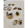 Image 2 : High End Fashion Jewelry - Bulova Watch, 2 Brooches, 4 pairs of Earrings & 1 Necklace
