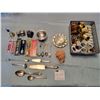 Image 1 : Collectors Spoons, Napkin Rings, Silver Plated Flatware, Conch Shell & Barcelona Bell