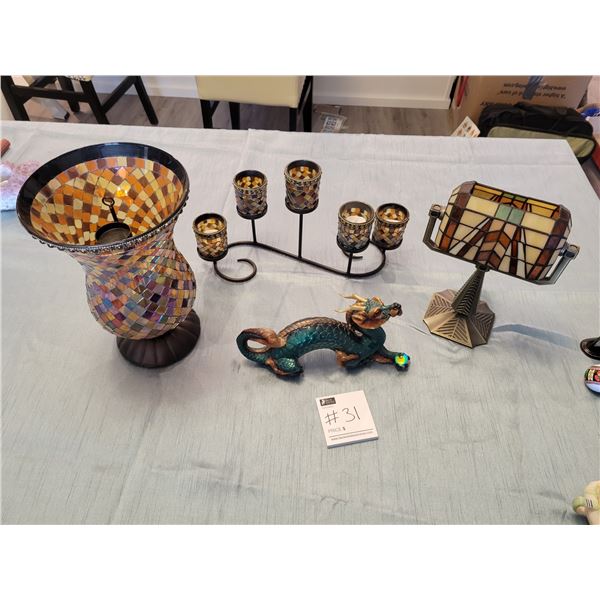 Partylite Candle Holders, Windstone Editions Dragon