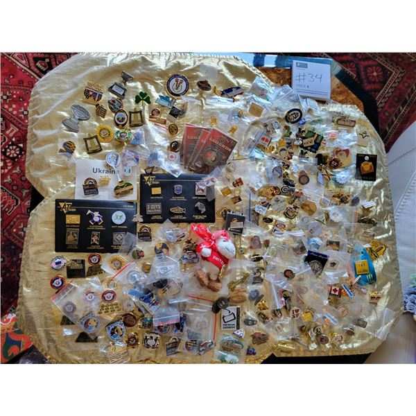 Large Collection of Pins