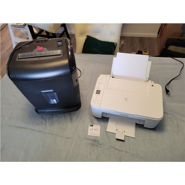 Staples Paper Shredder Model #SPL-TXC102A, Pixma Canon Printer Model #TS3320