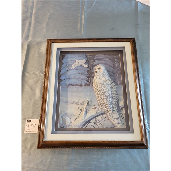 Winter Owl Shadowbox by Randy Charlesworth