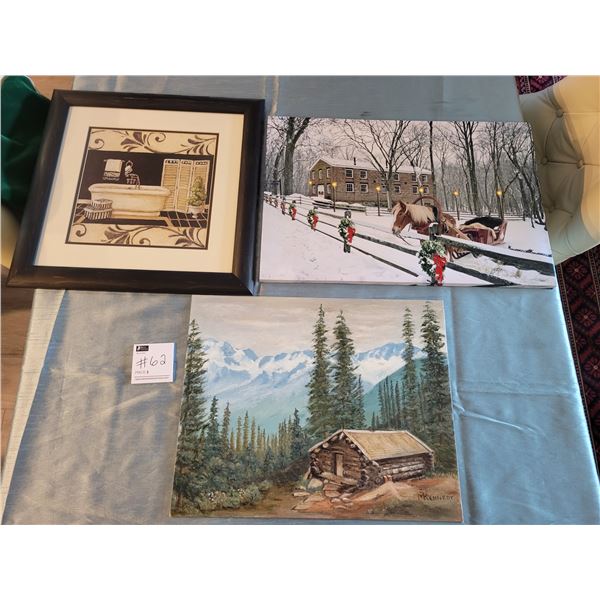 Oil Painting on Canvas (Unframed) by Marjory Kennedy, Light Up Christmas Print on Canvas