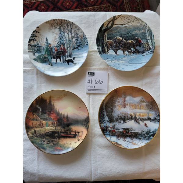 Christmas Decorative Collectors Edition Plates, 2 by Thomas Kinkade
