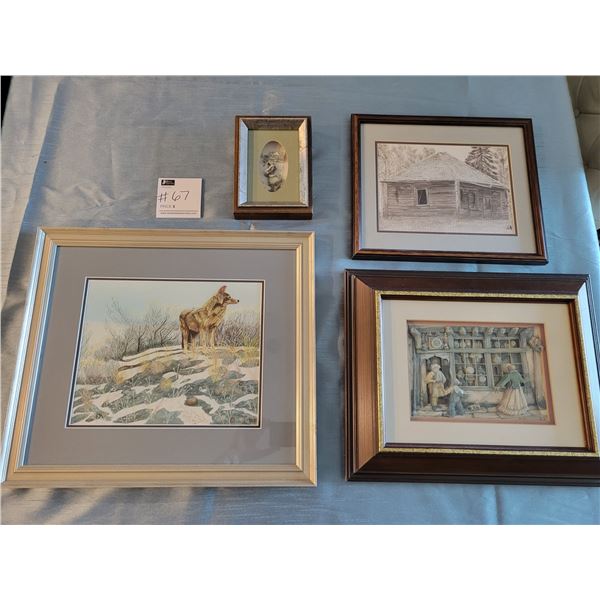 Watercolour Painting by Lils, Watercolour Painting by Lils & 2 Shadowboxes